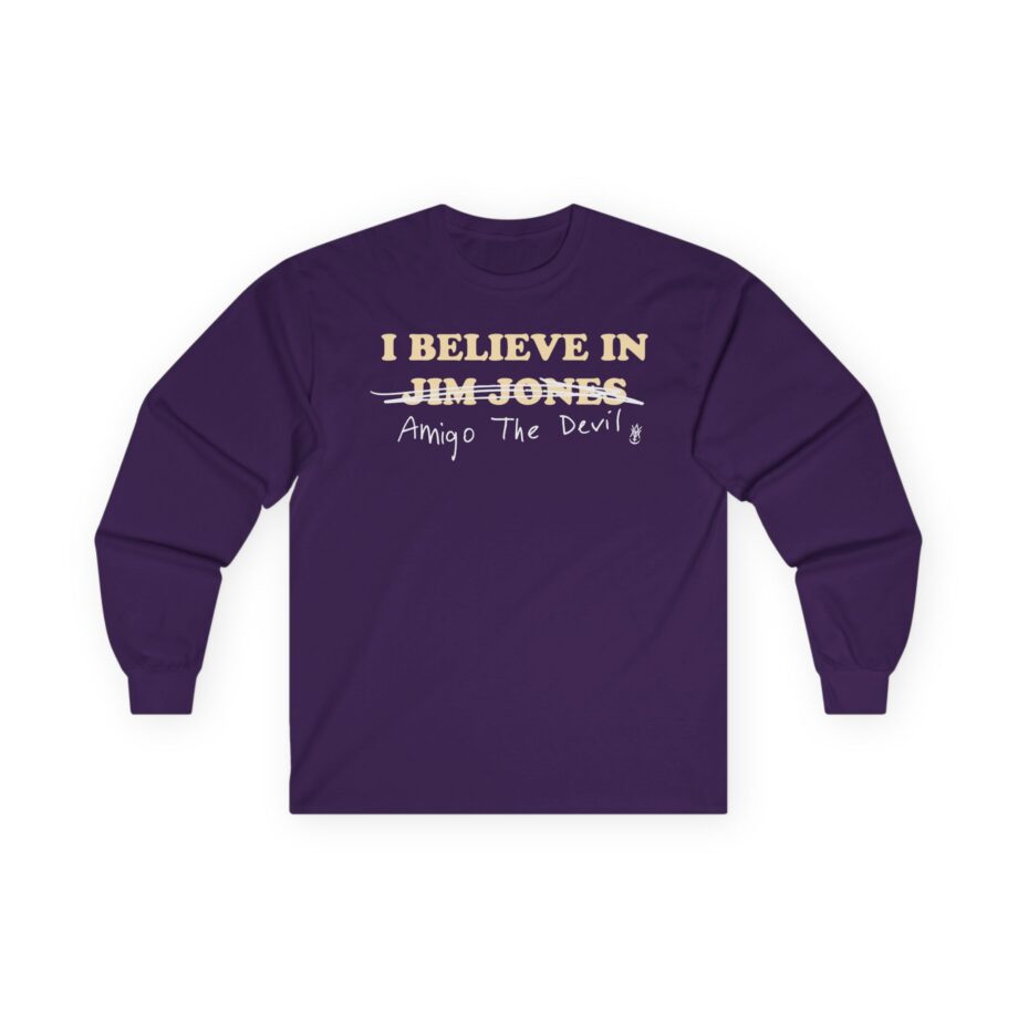 Amigo The Devil I Believe In Jim Jones Unisex Ultra Cotton Long Sleeve Tee