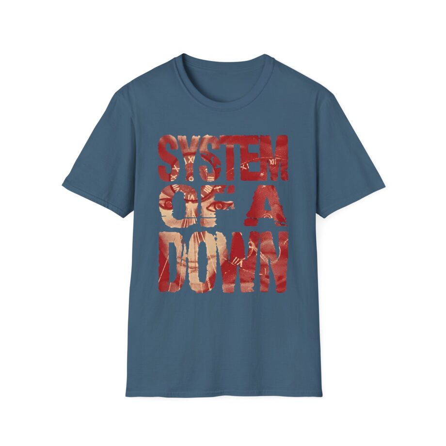 System of a Down Mezmerize Tracklist Unisex Softstyle T-Shirt