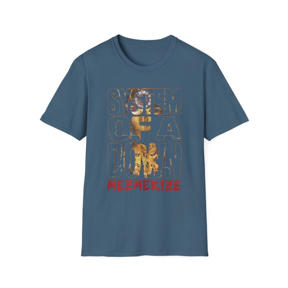 System of a Down Mezmerize Stacked Logo Unisex Softstyle T-Shirt