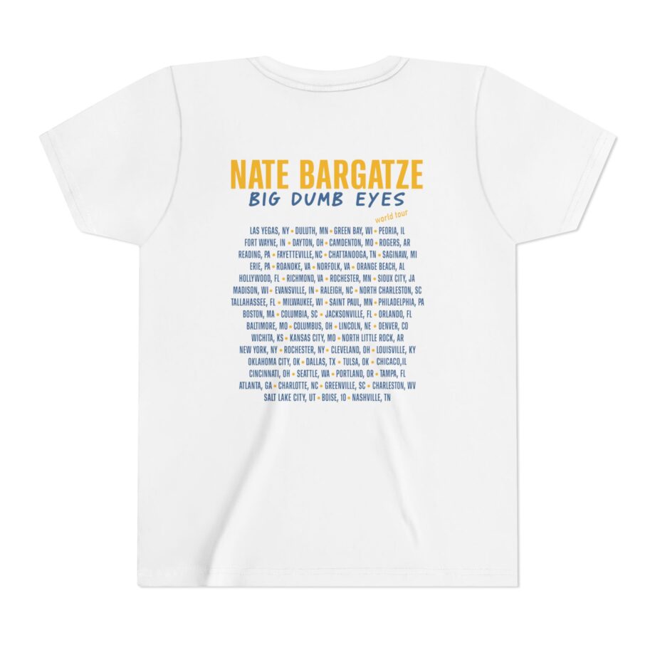 Nate Bargatze Big Dumb Eyes Tour Youth Short Sleeve Tee