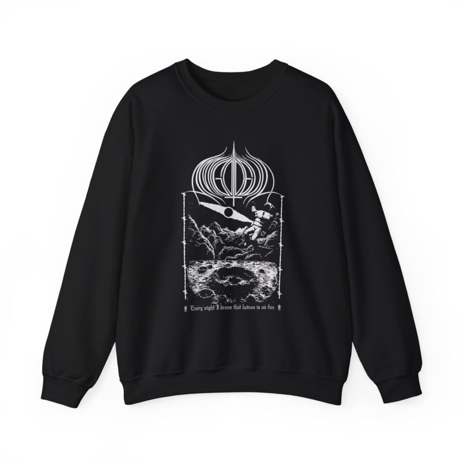 Amigo the Devil  Heavens on Fire Unisex Heavy Blend Crewneck Sweatshirt