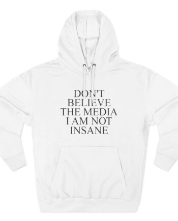 Joost Klein Don't Believe the Media I Am Not Insane Three-Panel Fleece Hoodie