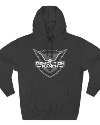 Monochrome Shield Three-Panel Fleece Hoodie