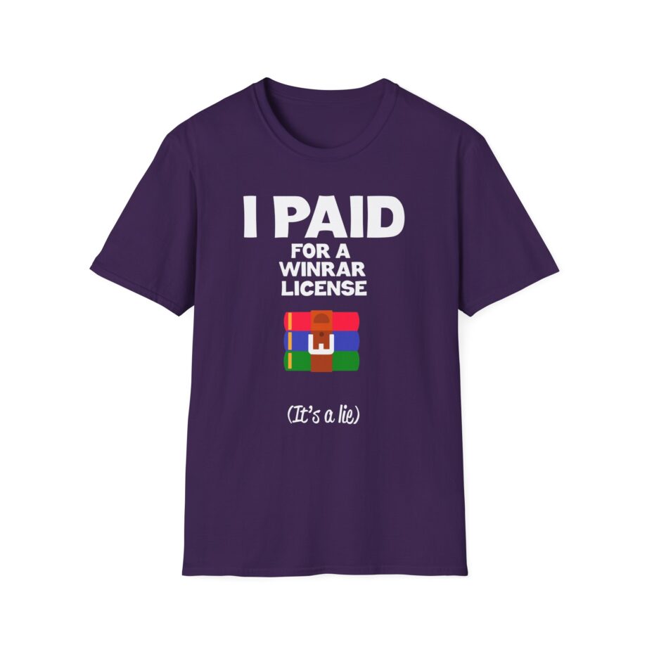 I Paid for a Winrar License Unisex Softstyle T-Shirt