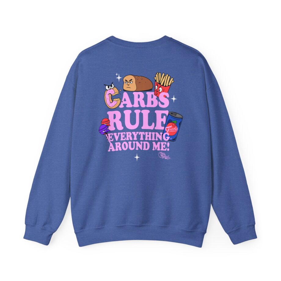 Method Man Carbs Rule Everything Around Me Unisex Heavy Blend Crewneck Sweatshirt