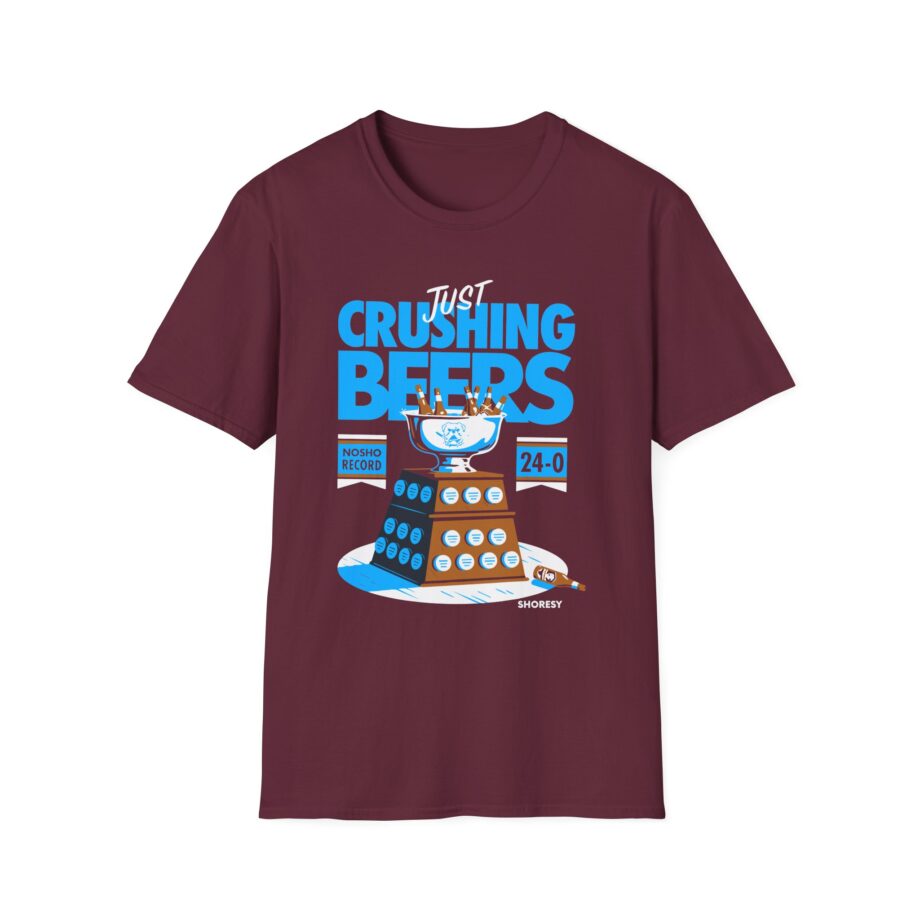 Shoresy Just Crushing Beers Unisex Softstyle T-shirt