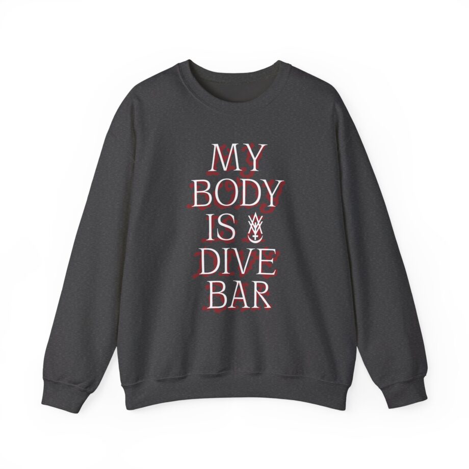Amigo the Devil My Body is Dive Bar Unisex Heavy Blend Crewneck Sweatshirt