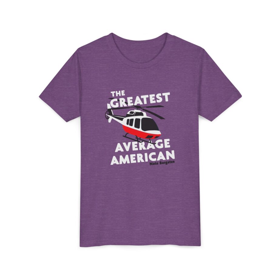 The Greatest Average American Nate Bargatze Youth Short Sleeve Tee