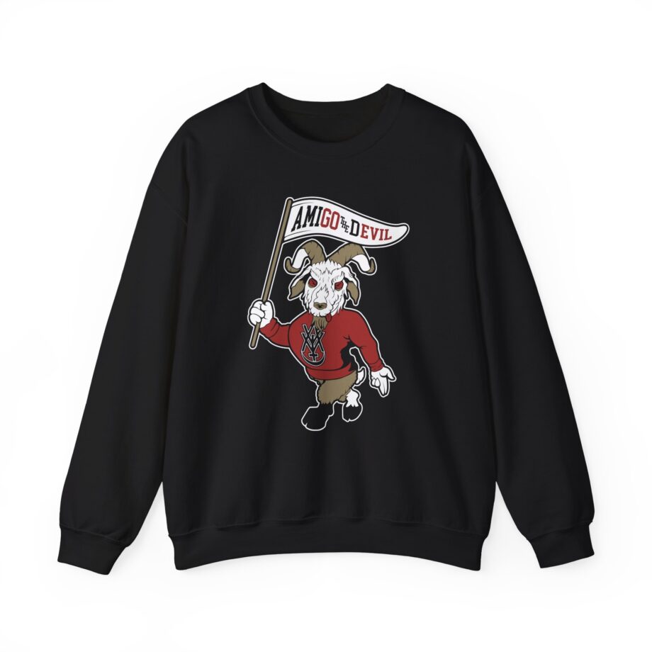 Amigo the Devil Go Evil Mascot Unisex Heavy Blend Crewneck Sweatshirt
