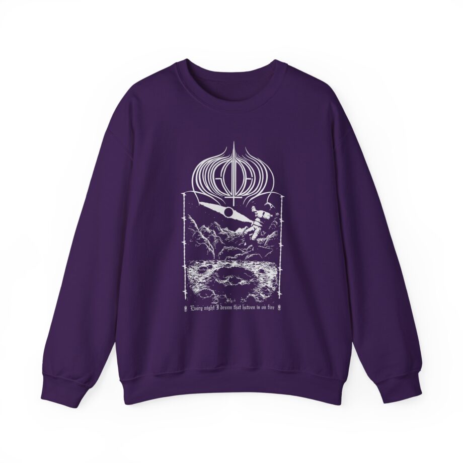 Amigo the Devil  Heavens on Fire Unisex Heavy Blend Crewneck Sweatshirt