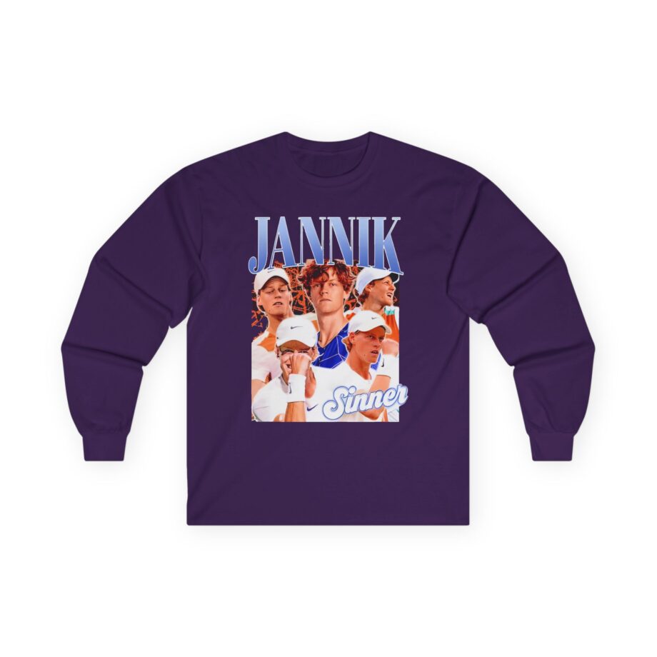 Jannik Sinner Retro Art Unisex Ultra Cotton Long Sleeve Tee