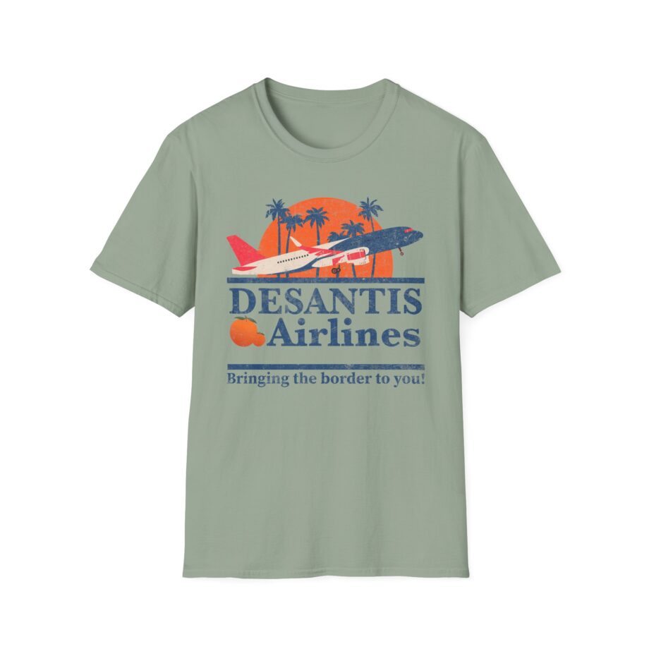 Ron Desantis Desantis Airlines Political Meme Governor Unisex Softstyle T-shirt