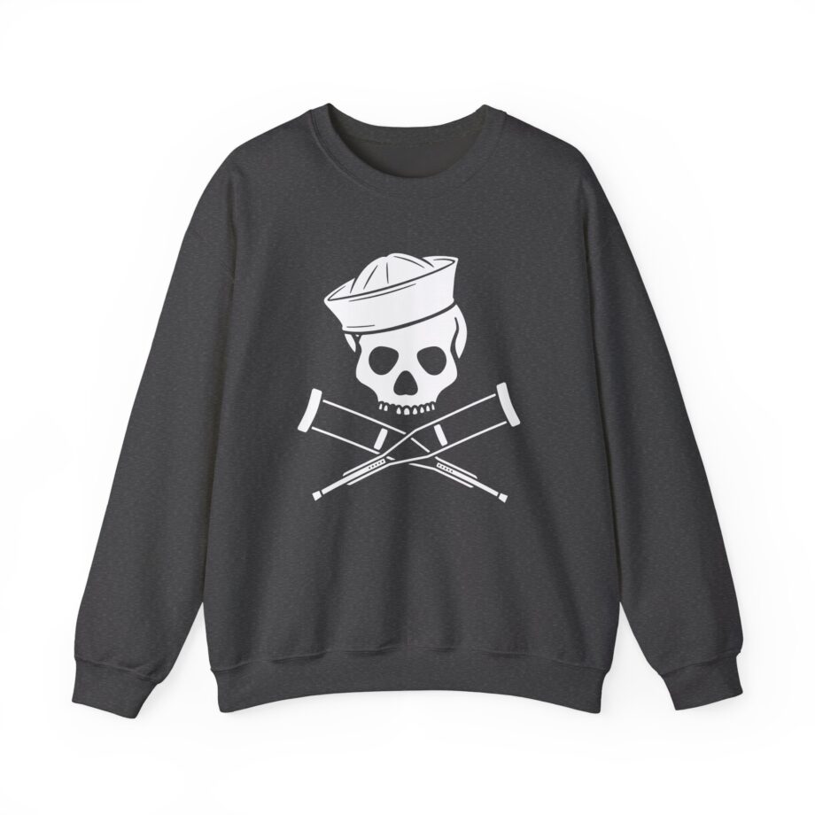 Jackass Skull and Crutches Unisex Heavy Blend™ Crewneck Sweatshirt