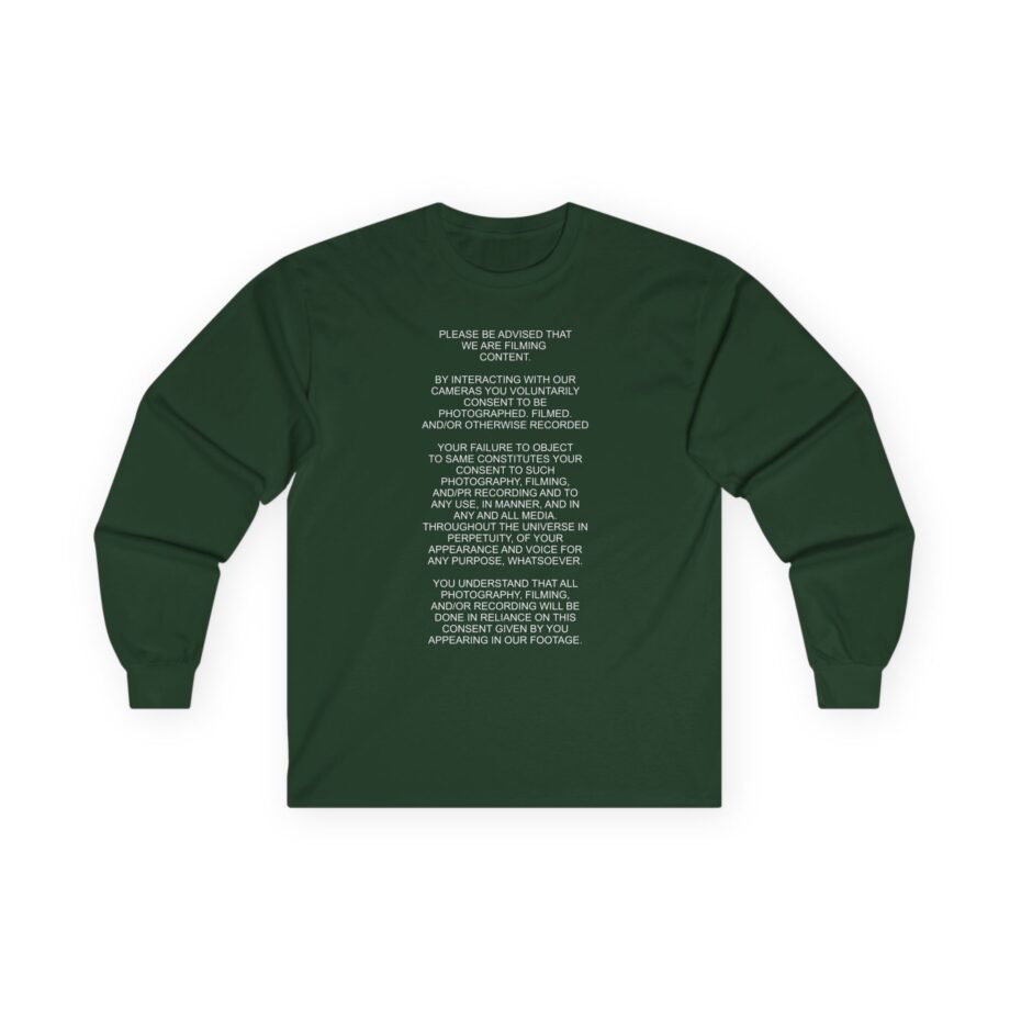 Nekrogoblikon We Are Filming Content Unisex Ultra Cotton Long Sleeve Tee