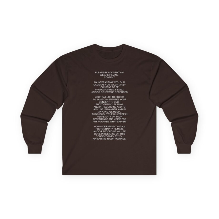 Nekrogoblikon We Are Filming Content Unisex Ultra Cotton Long Sleeve Tee