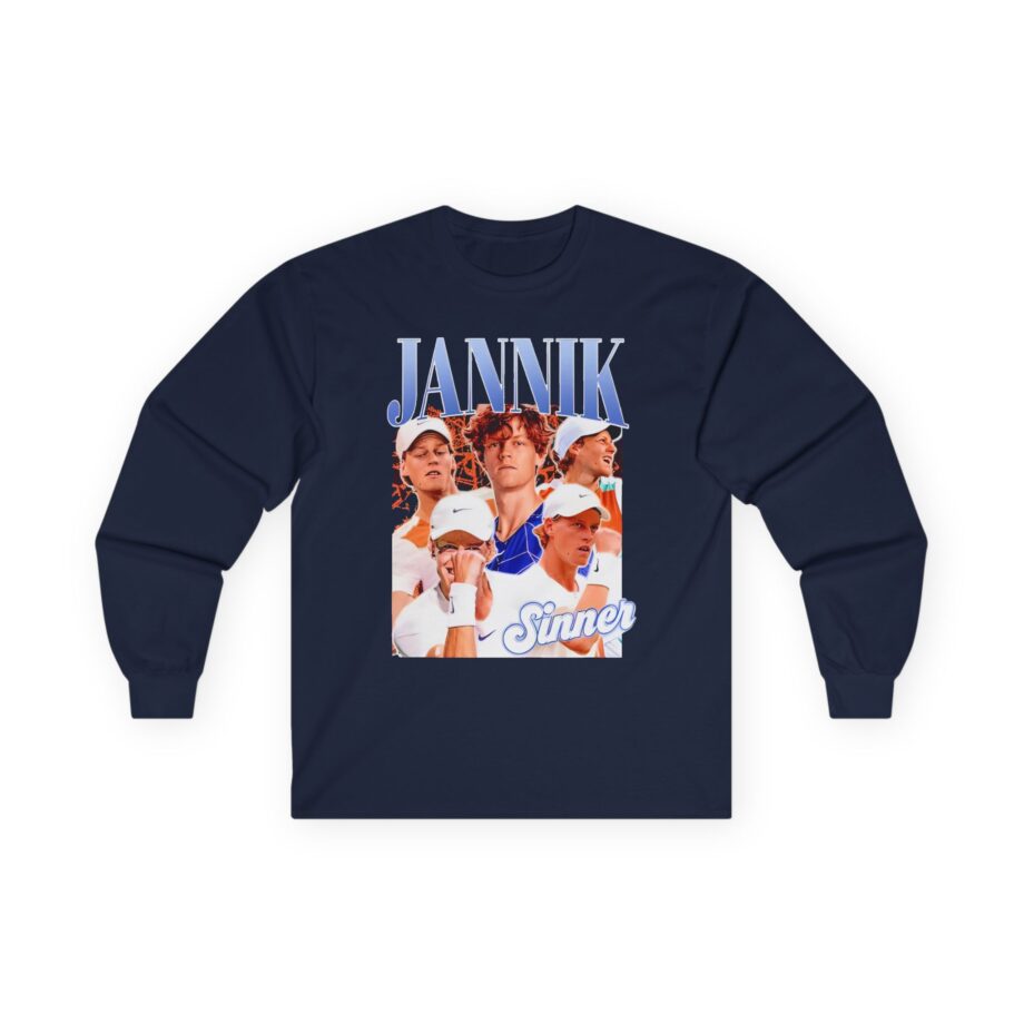 Jannik Sinner Retro Art Unisex Ultra Cotton Long Sleeve Tee