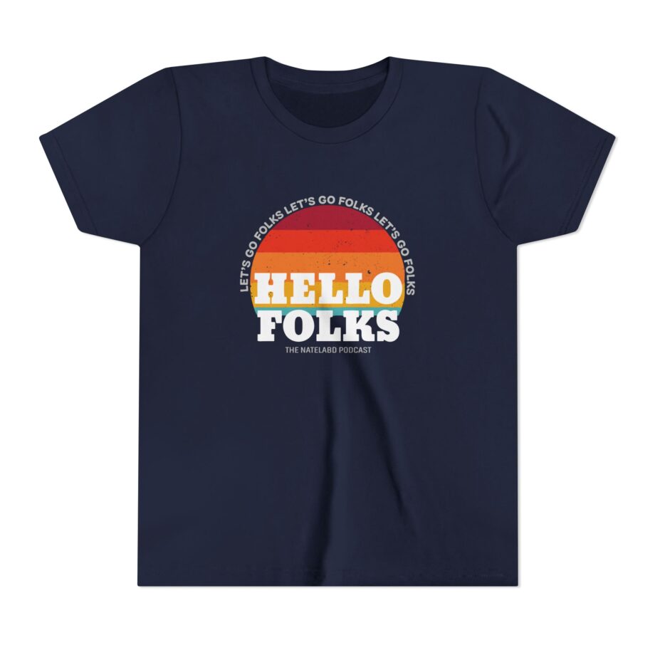 Nate Bargatze Hello Folks Youth Short Sleeve Tee