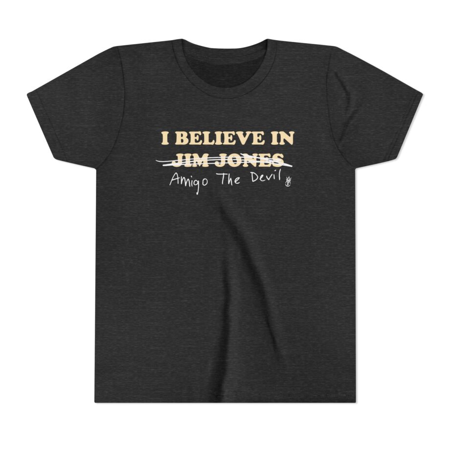 Amigo The Devil I Believe In Jim Jones Youth Short Sleeve Tee