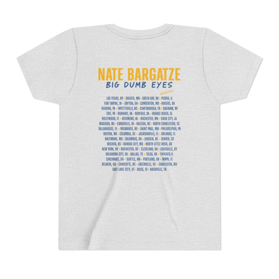 Nate Bargatze Big Dumb Eyes Tour Youth Short Sleeve Tee