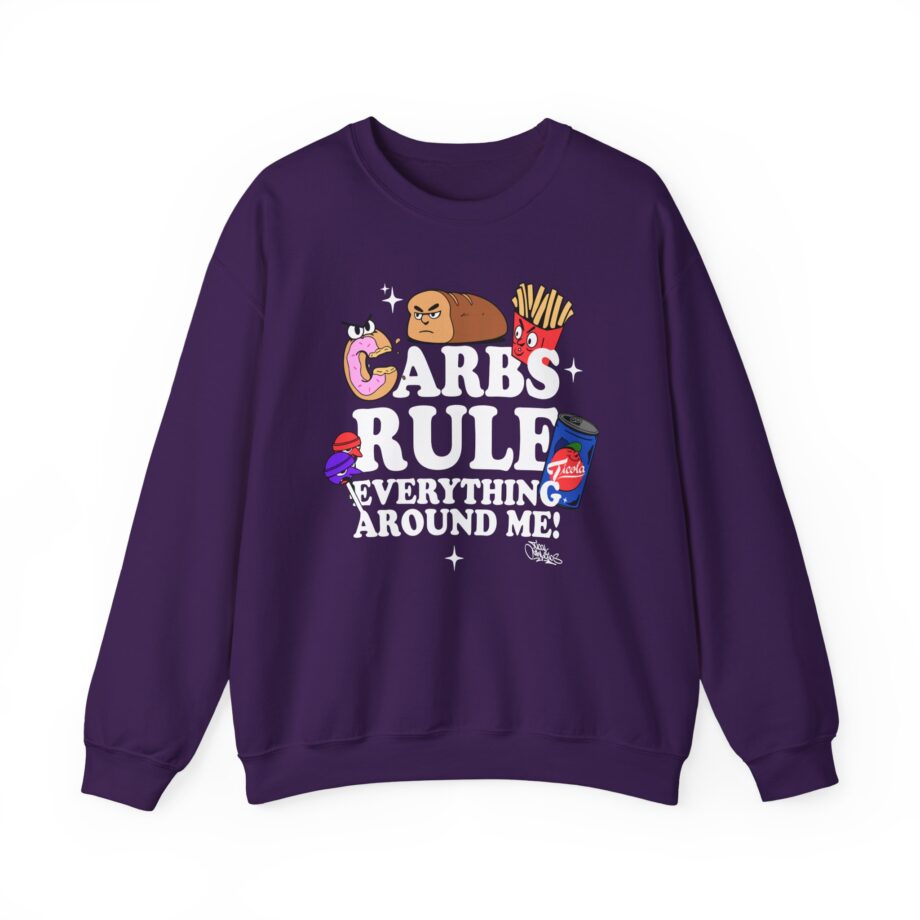 Method Man Carbs Rule Everything Around Me Unisex Heavy Blend Crewneck Sweatshirt