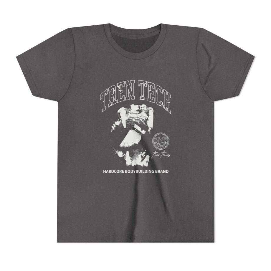Tren Tech Hardcore Bodybuilding Brand Youth Short Sleeve Tee