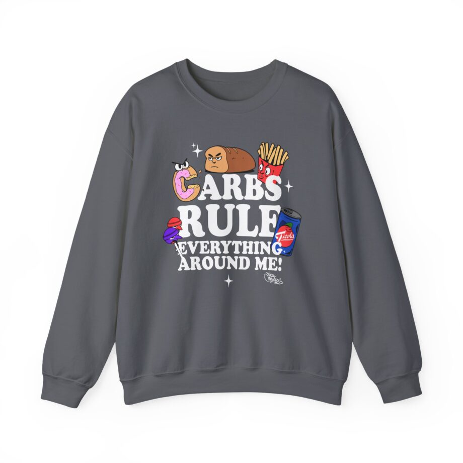 Method Man Carbs Rule Everything Around Me Unisex Heavy Blend Crewneck Sweatshirt