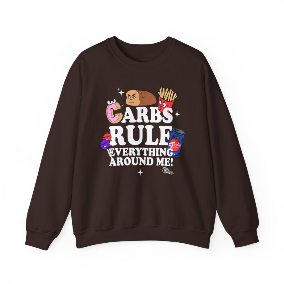 Method Man Carbs Rule Everything Around Me Unisex Heavy Blend Crewneck Sweatshirt