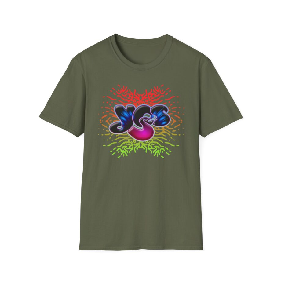 Yes Rainbow Abstract Unisex Softstyle T-shirt