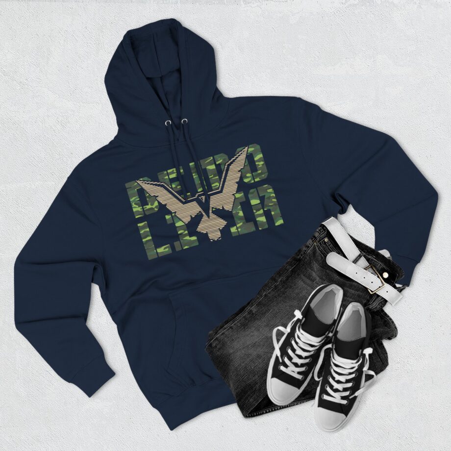 Eagle Emblem Three-Panel Fleece Hoodie