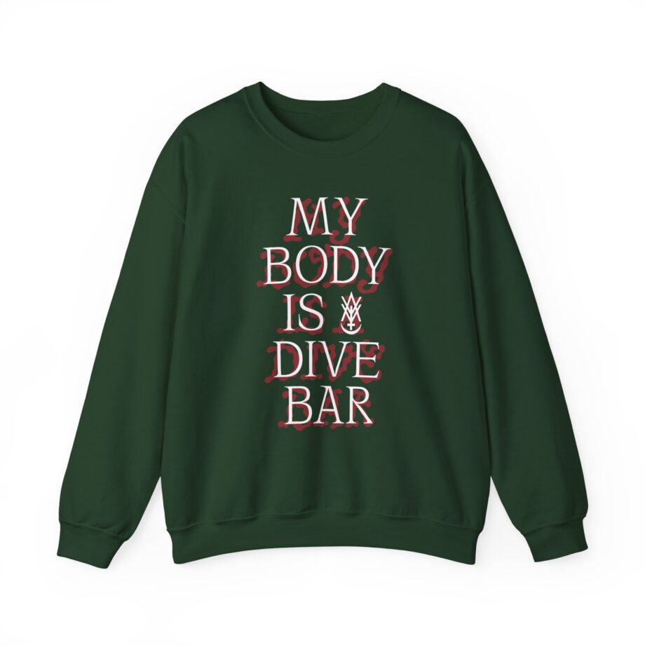 Amigo the Devil My Body is Dive Bar Unisex Heavy Blend Crewneck Sweatshirt