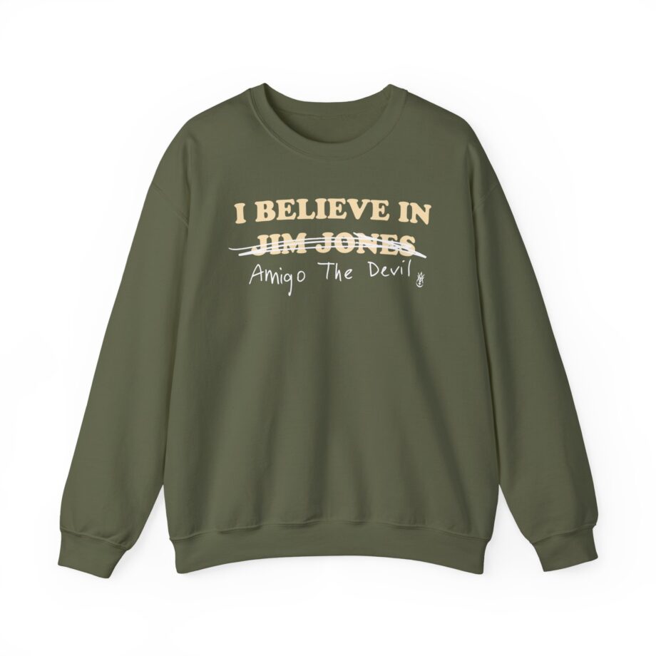 Amigo the Devil I Believe in Jim Jones Unisex Heavy Blend Crewneck Sweatshirt