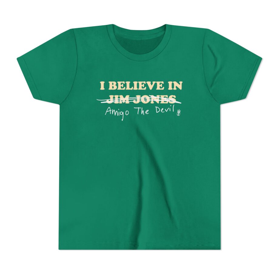 Amigo The Devil I Believe In Jim Jones Youth Short Sleeve Tee