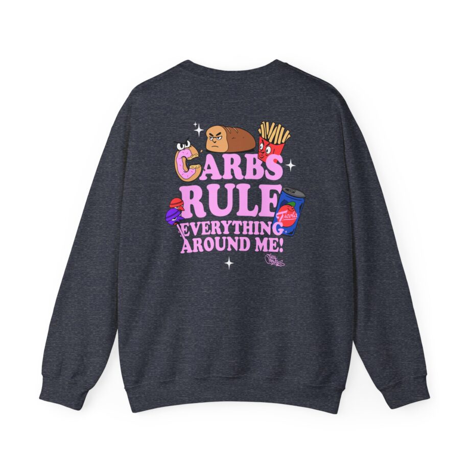 Method Man Carbs Rule Everything Around Me Unisex Heavy Blend Crewneck Sweatshirt