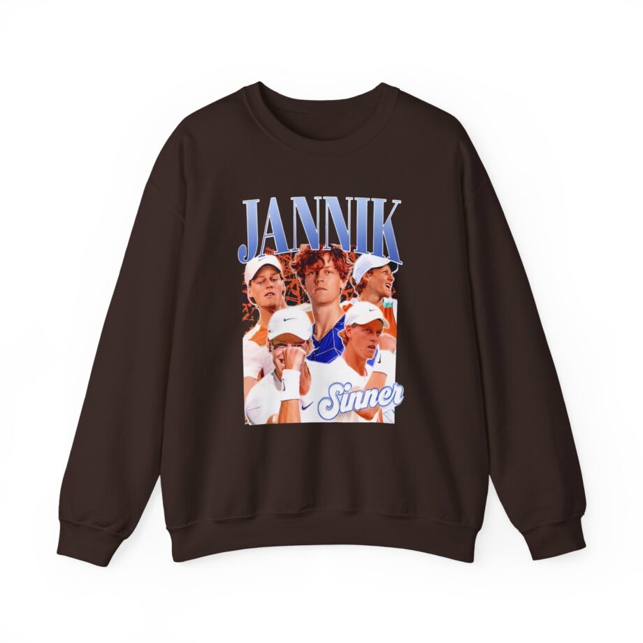 Jannik Sinner Retro Art Unisex Heavy Blend Crewneck Sweatshirt