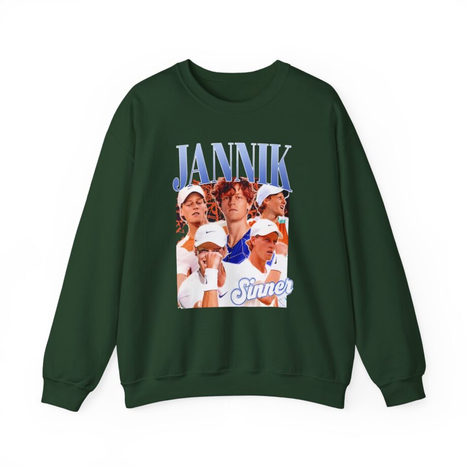 Jannik Sinner Retro Art Unisex Heavy Blend Crewneck Sweatshirt