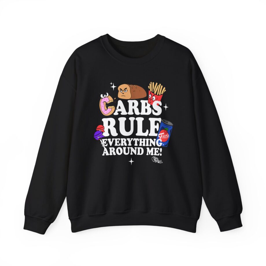 Method Man Carbs Rule Everything Around Me Unisex Heavy Blend Crewneck Sweatshirt