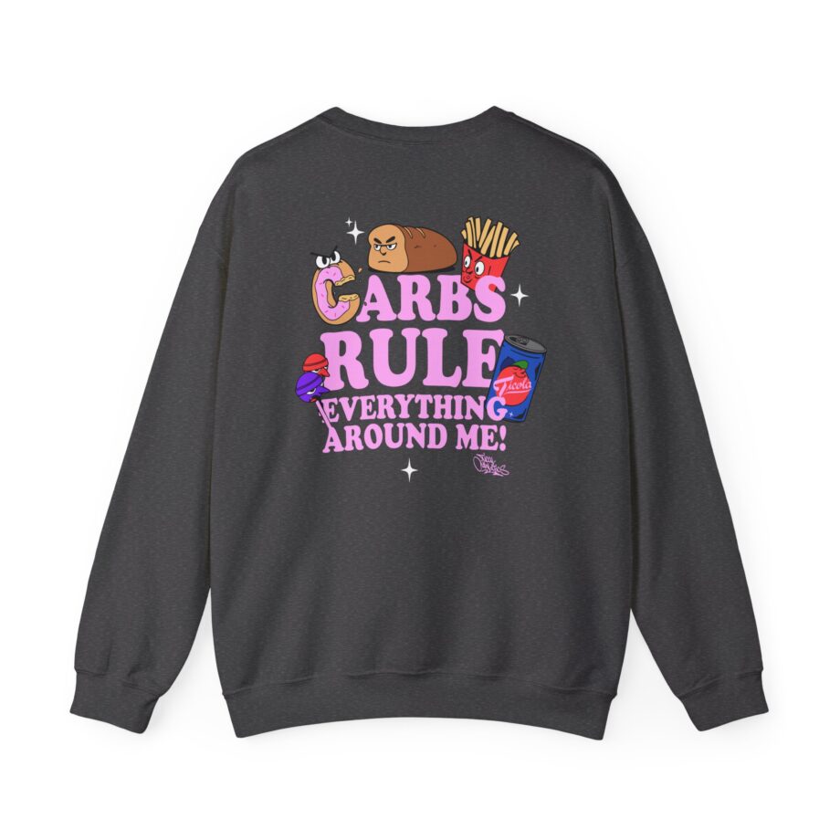Method Man Carbs Rule Everything Around Me Unisex Heavy Blend Crewneck Sweatshirt