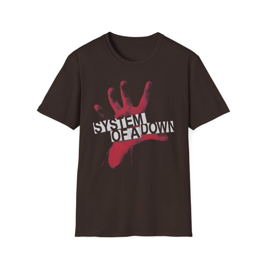 System of a Down Self Titled Red Hand Logo Unisex Softstyle T-Shirt