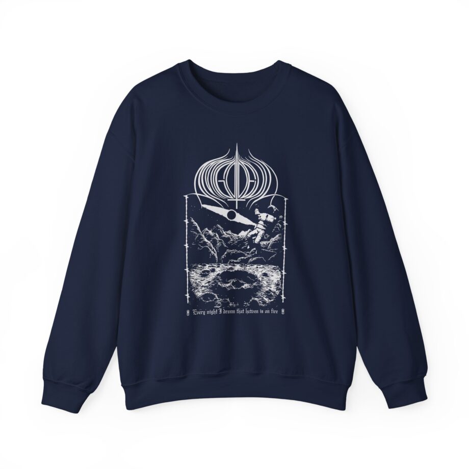 Amigo the Devil  Heavens on Fire Unisex Heavy Blend Crewneck Sweatshirt