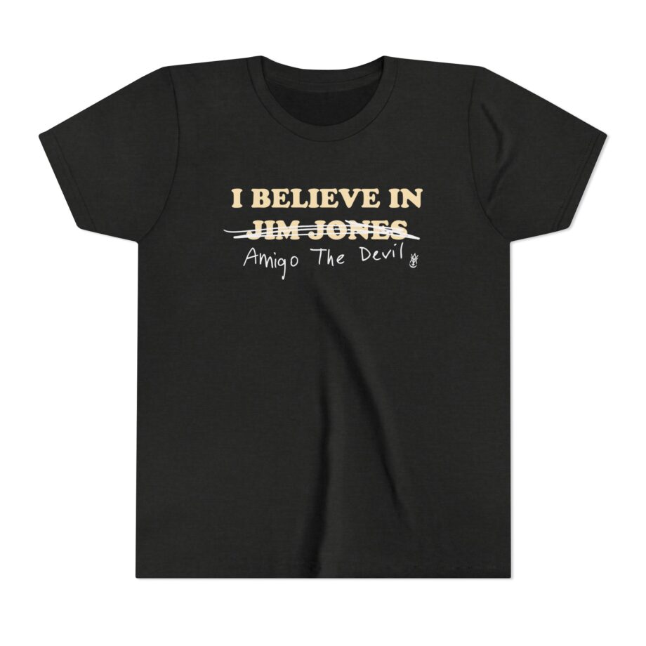 Amigo The Devil I Believe In Jim Jones Youth Short Sleeve Tee