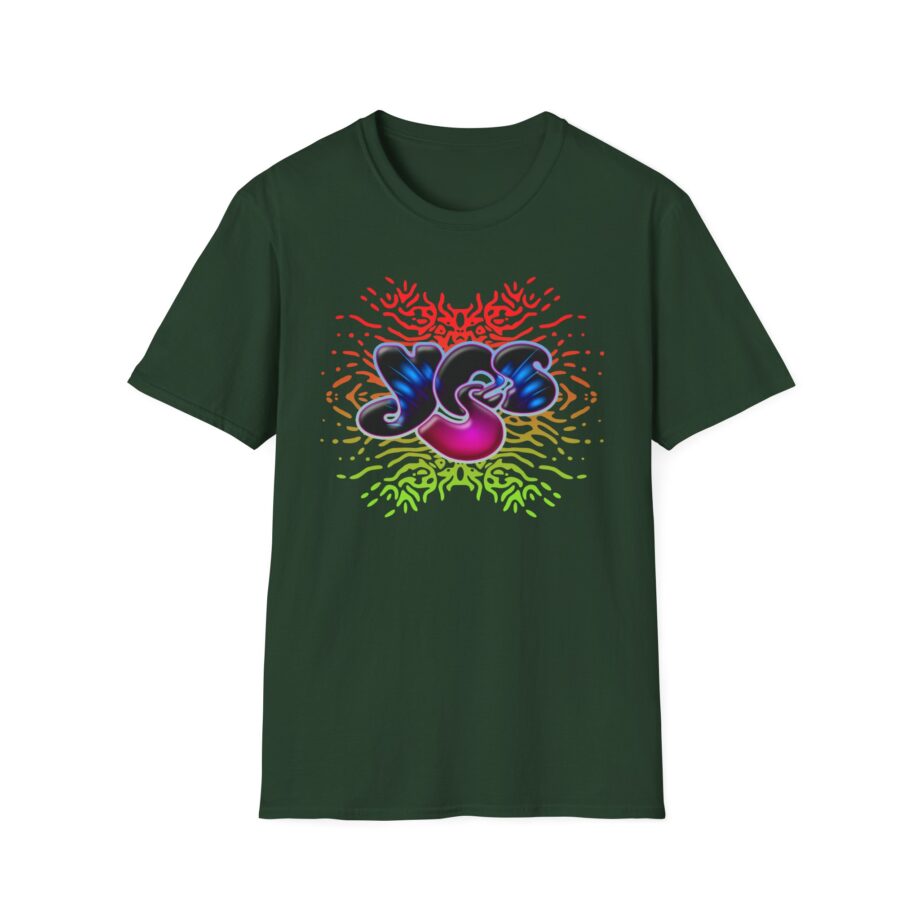 Yes Rainbow Abstract Unisex Softstyle T-shirt