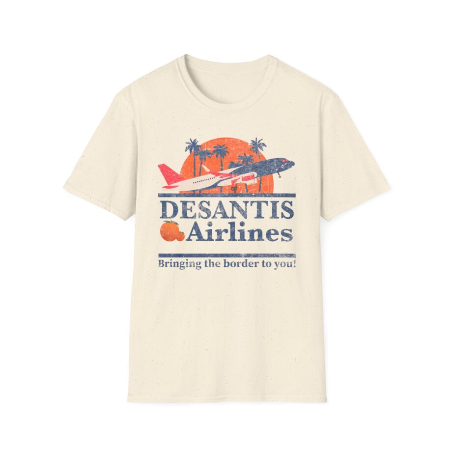 Ron Desantis Desantis Airlines Political Meme Governor Unisex Softstyle T-shirt