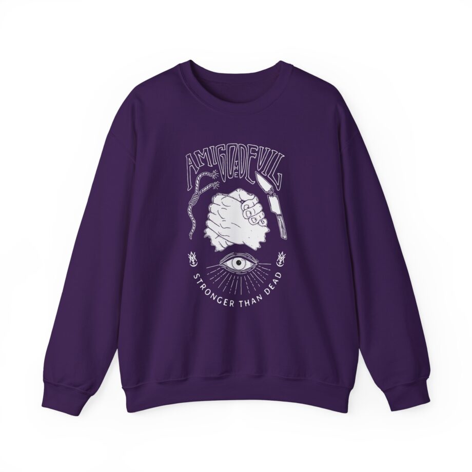 Amigo the Devil Stronger Than Dead Unisex Heavy Blend Crewneck Sweatshirt
