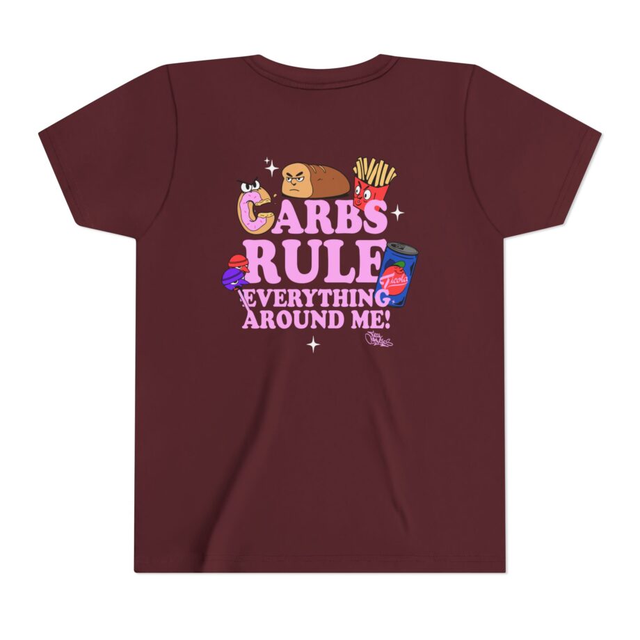Method Man Carbs Rule Everything Around Me Youth Short Sleeve Tee