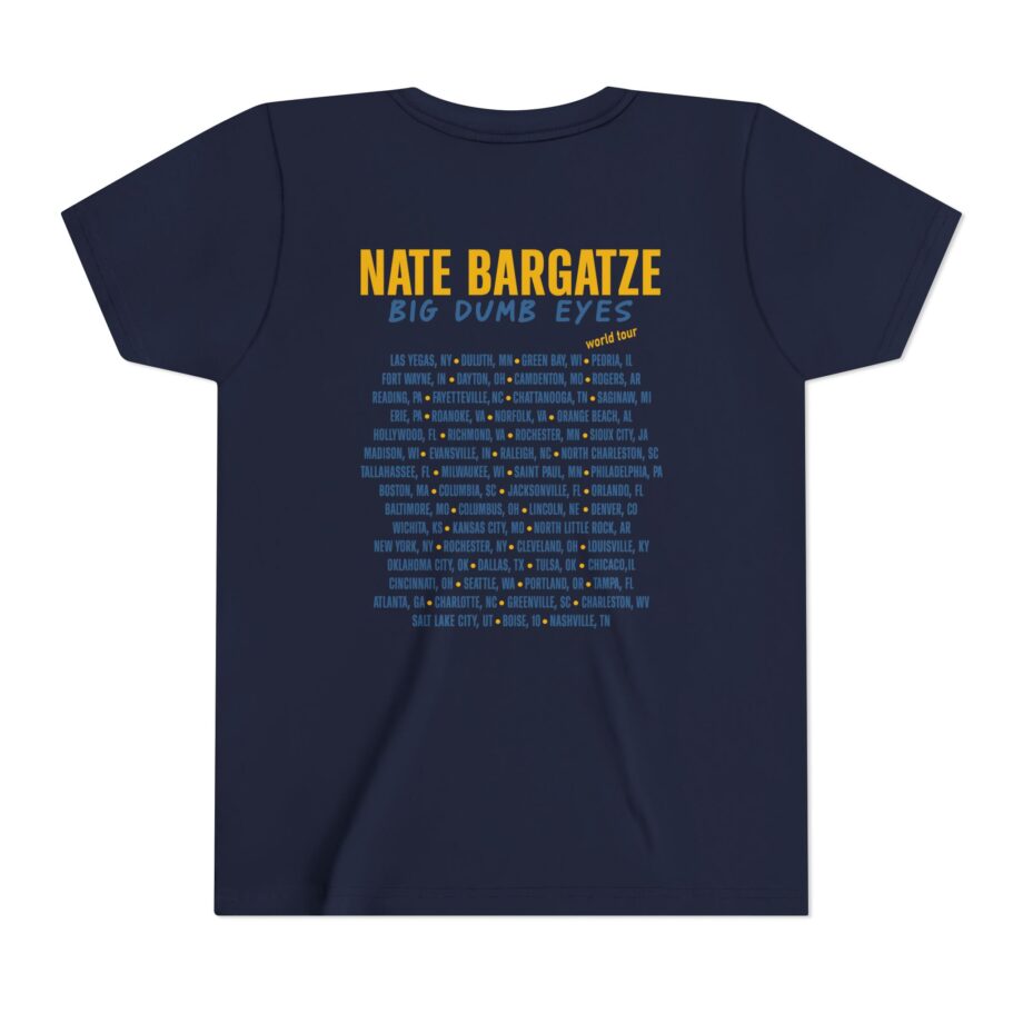 Nate Bargatze Big Dumb Eyes Tour Youth Short Sleeve Tee