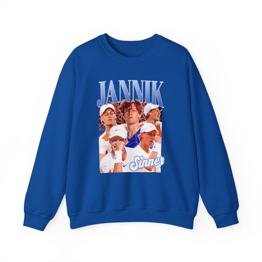 Jannik Sinner Retro Art Unisex Heavy Blend Crewneck Sweatshirt
