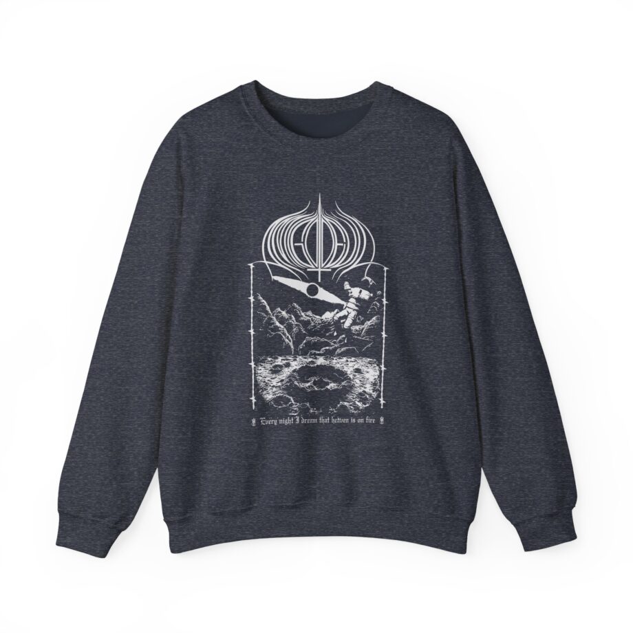 Amigo the Devil  Heavens on Fire Unisex Heavy Blend Crewneck Sweatshirt