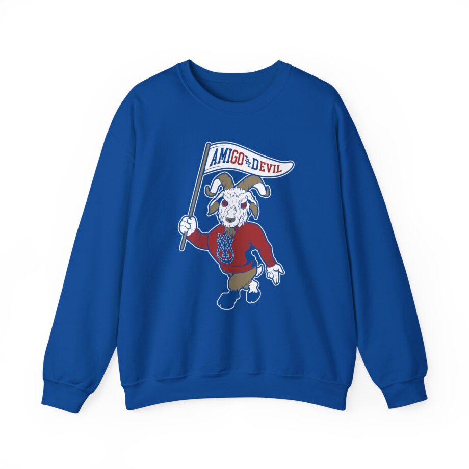 Amigo the Devil Go Evil Mascot Unisex Heavy Blend Crewneck Sweatshirt
