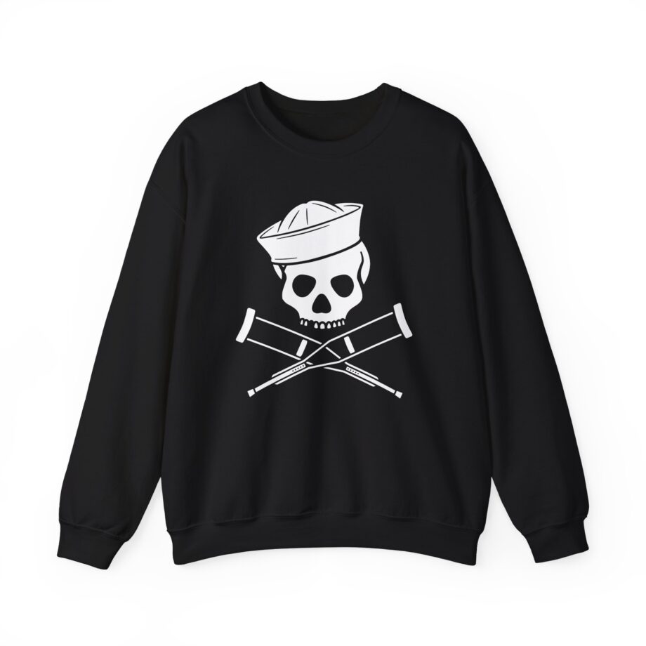 Jackass Skull and Crutches Unisex Heavy Blend™ Crewneck Sweatshirt