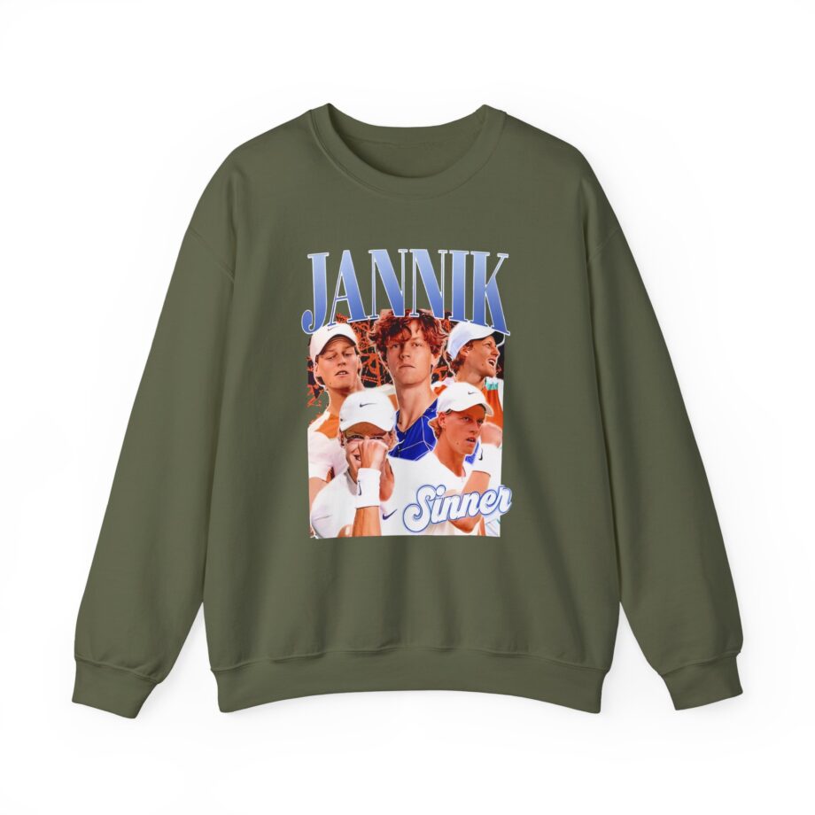 Jannik Sinner Retro Art Unisex Heavy Blend Crewneck Sweatshirt
